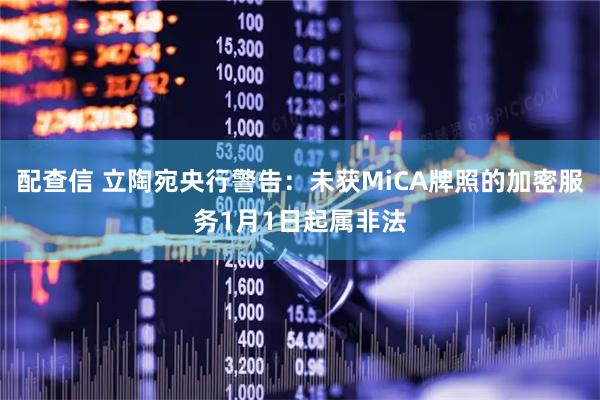 配查信 立陶宛央行警告：未获MiCA牌照的加密服务1月1日起属非法